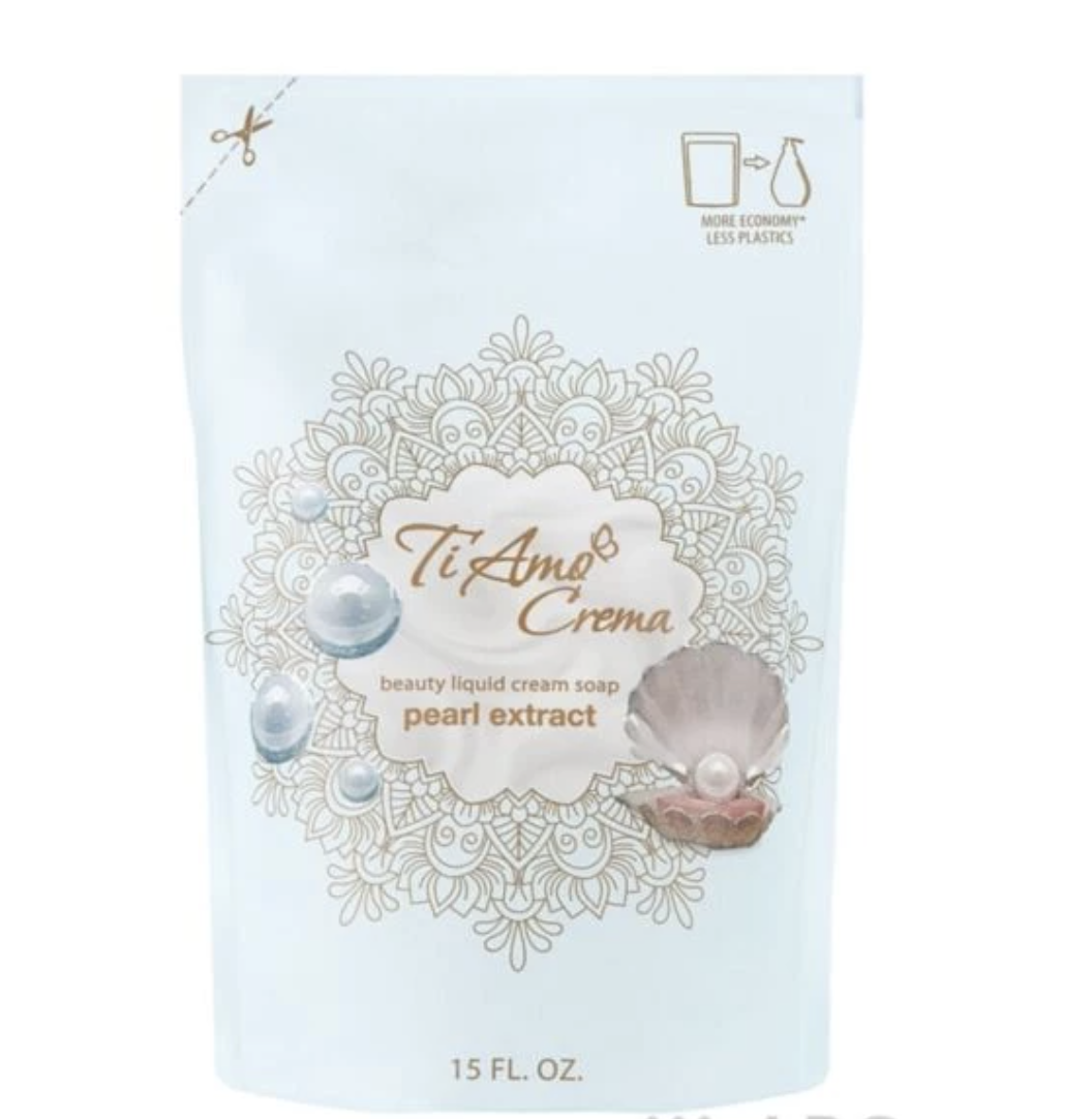 Крем-мило косметичне рідке З екстрактом перлин, Ti Amo Crema 450мл